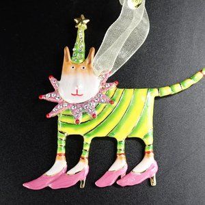 Dept. 56 DOG ornament./Holiday/Xmas/Vintage/ Metal